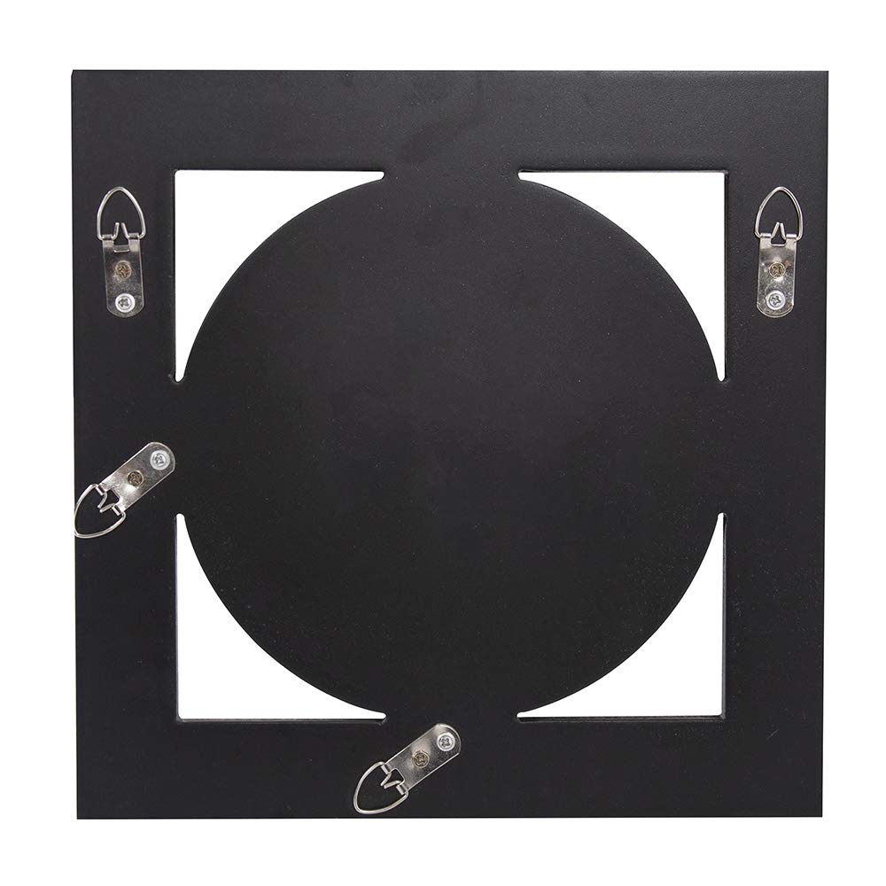 Lula Square Hanging Accent Mirrored Frame Wall Mirror, Unique Design Elegant Home Decor Accessories, 12 x 12 Inch