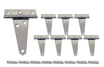 Stainless Steel Heavy Tee Hinge, 4" x 3-1/8" x 2.0mm, Vibrated Stainless Steel, 8 Pack, Made in Taiwan