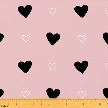 Cute Heart Pattern Fabric By the Yard, 5 Yards