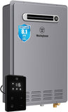 Smart Outdoor Propane Tankless Water Heater, 8.1 GPM 180, 000 BTU Whole Home Instant Hot Water Heater
