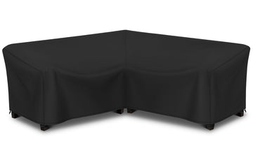 Outdoor Corner Sectional Sofa Cover, 85"L x 85"L x 34"W x 32"H, Black