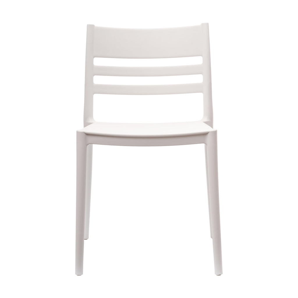 Resin Indoor/Outdoor Stackable Chair, White, 4-Pack