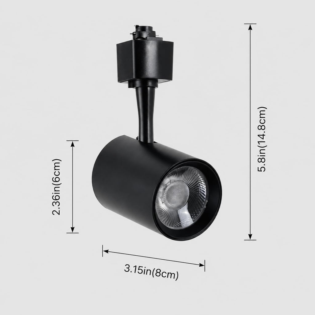 6 Pack Black H Type LED Track Lighting Heads, 10W 800LM Dimmable Ceiling Spotlights, 3CCT 3000K/4000K/5500K, CRI 90+