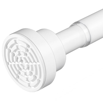 White Tension Curtain Rod 37-76In 1PCS, Adjustable Spring Tension Rod