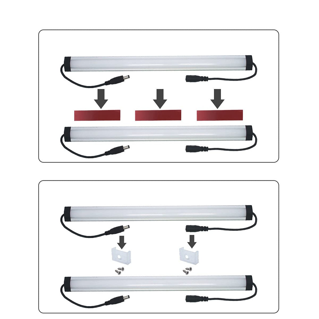 Under Cabinet Light Kit Plug in, 3 LED Light Bars 20W Dimmable