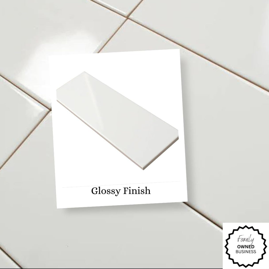 4x12 Glossy White Ceramic Subway Wall Tile - Box Covers 10 Sqft, Ideal Backsplash, Bathroom Shower Walls, Accent
