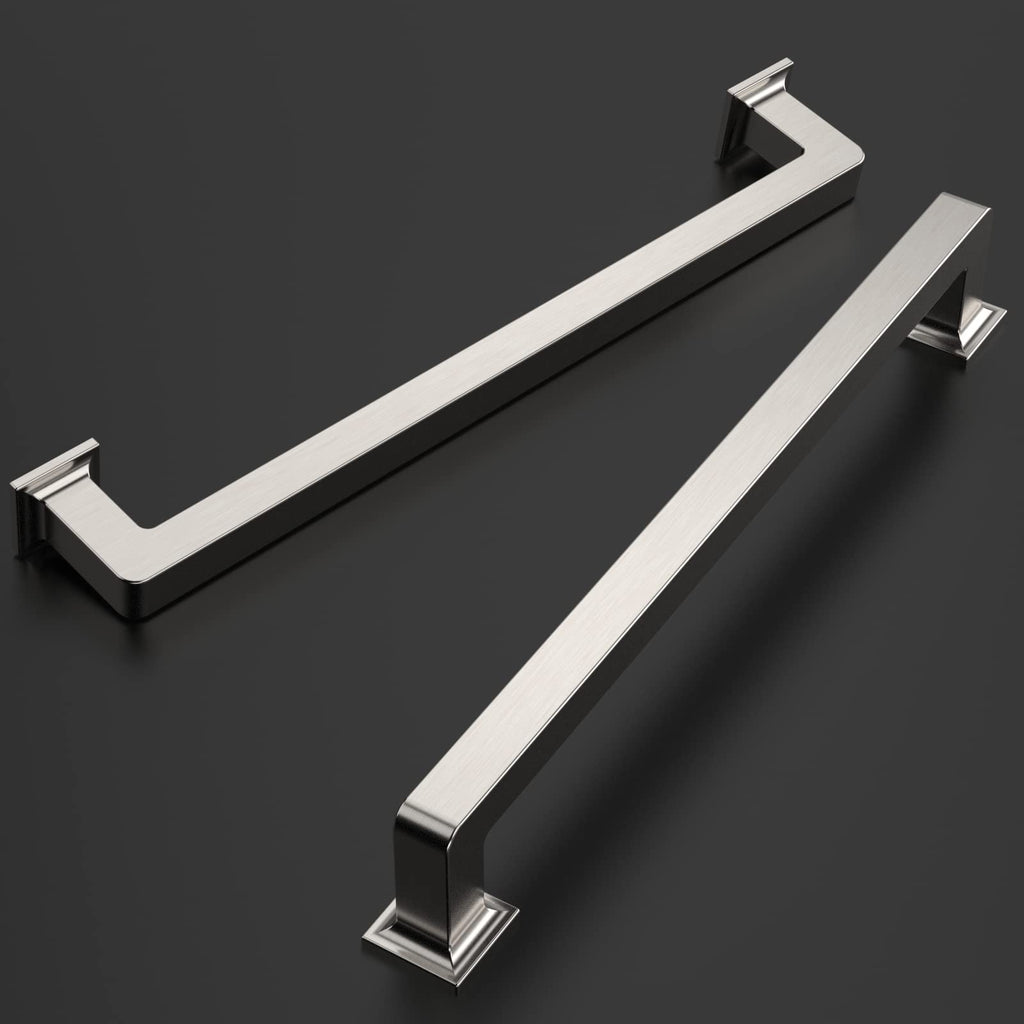 10 Pack Brushed Satin Nickel Cabinet Pulls 8.8 Inch(224MM) Hole Centers Kitchen Cabinet Handles Cabinet Hardware