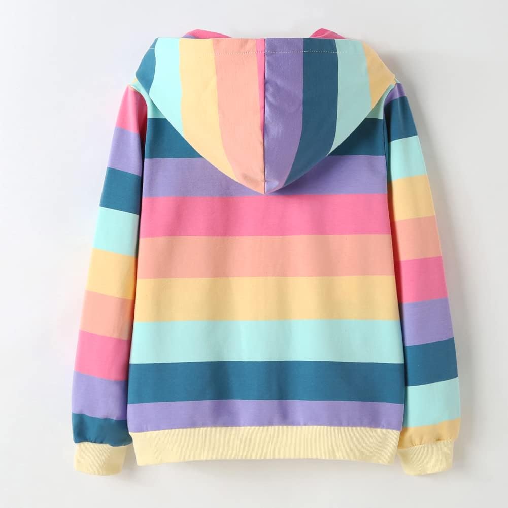 Girl Zip Up Cotton Sweatshirts Hooded Tie Dye Printed Zipper Hoodie for Toddler Girls