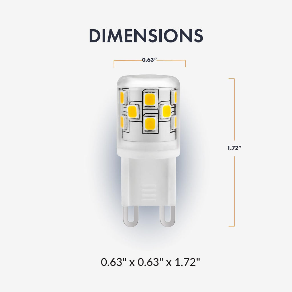 2.5w LED T4 Bulb G9 Base 3000k (4-Pack)