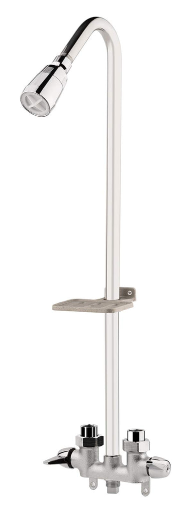 Outdoor Shower Fixture System,Double Handle Utility Shower Faucet