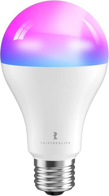 Zigbee Smart Color Bulb ZL2, Hub Needed, A21 RGBCW Bulb, 2700K-6500K Tunable, 1600Lumens, 100W, Compatible with Home