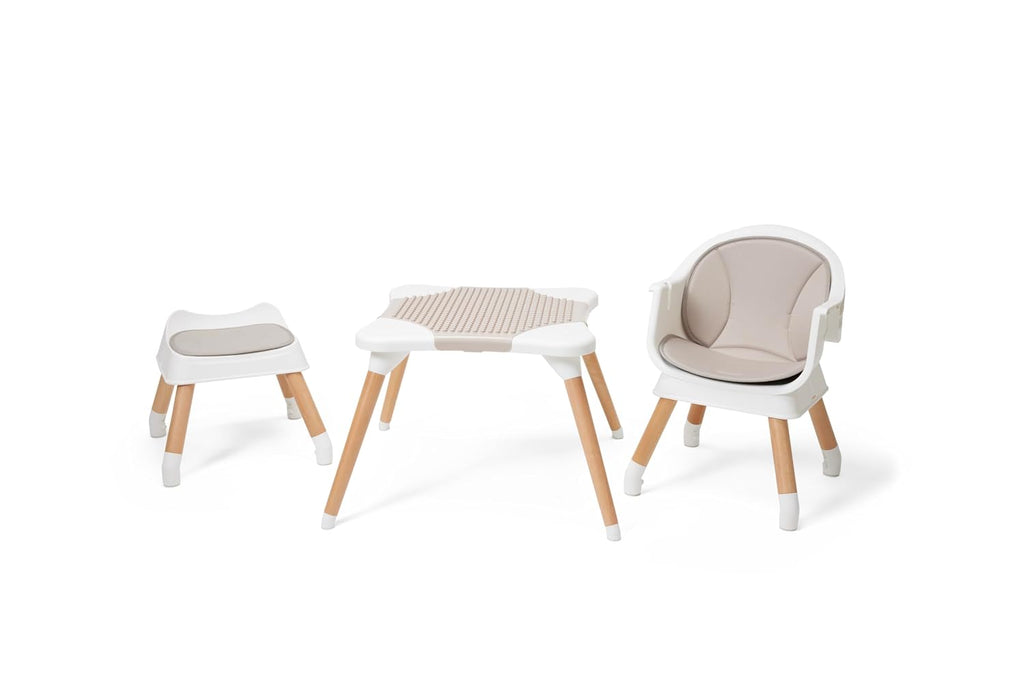 5-in-1 High Chair - Booster - Floor Seat - Toddler Table & Chair | 6 months to 6 years, 3-position tray with cover