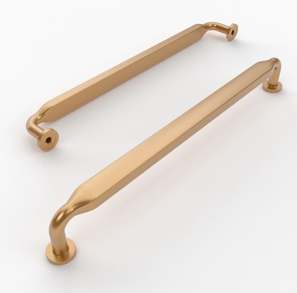 10 Pack Champagne Bronze Cabinet Pulls 7.55 Inch(192mm) Hole Centers Kitchen Cabinet Handles Solid Zinc Alloy Cabinet