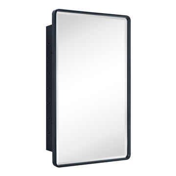 Farmhouse Black Recessed Rectangle Bathroom Medicine Cabinet 20x30