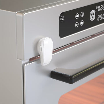 1 Pcs Baby Safety Oven Door Lock, Double Button Oven Lock Safety (White)