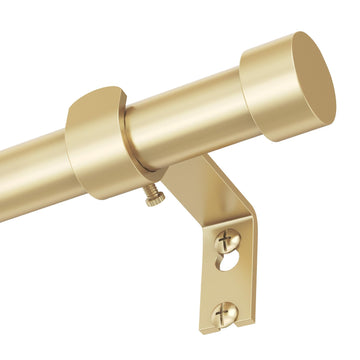 Curtain Rod 36-91 Inch, Heavy Duty Modern Window Curtain Rod, Gold