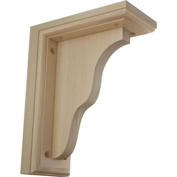 Hamilton Traditional Wood Brackets, 3 1/2"W x 7"D x 9"H , Rubberwood