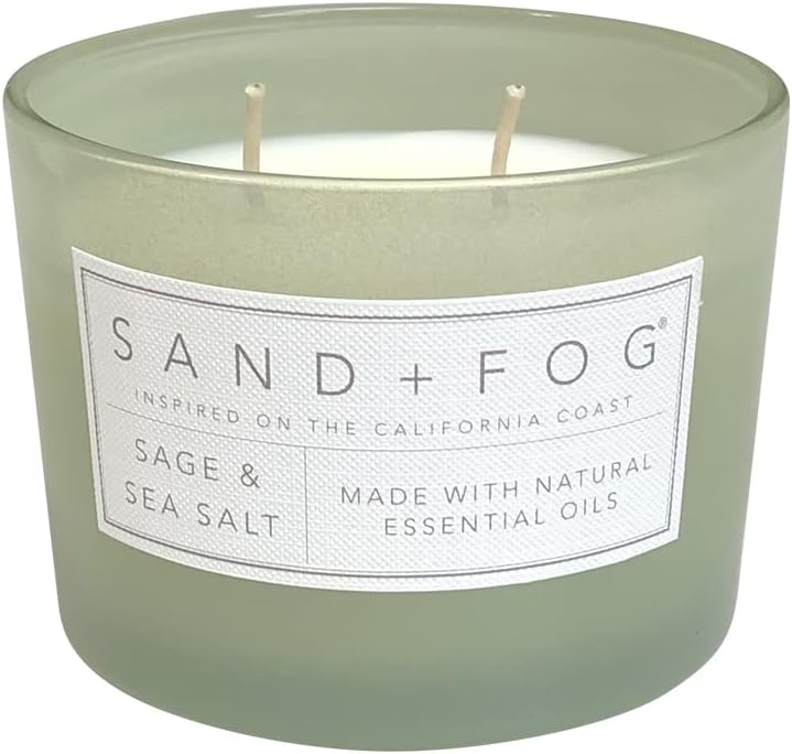 Scented Candle - Sage & Sea Salt - Additional Scents and Sizes - 100% Cotton Lead-Free Wick - Luxury Air Freshening - Set of 12