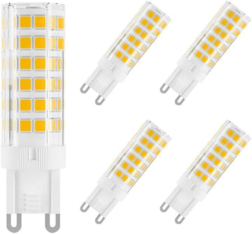 Dimmable G9 LED Bulb 7W, 60W G9 Halogen Bulb Equivalent, 600LM,120V, 3000K Warm White, 5-Pack