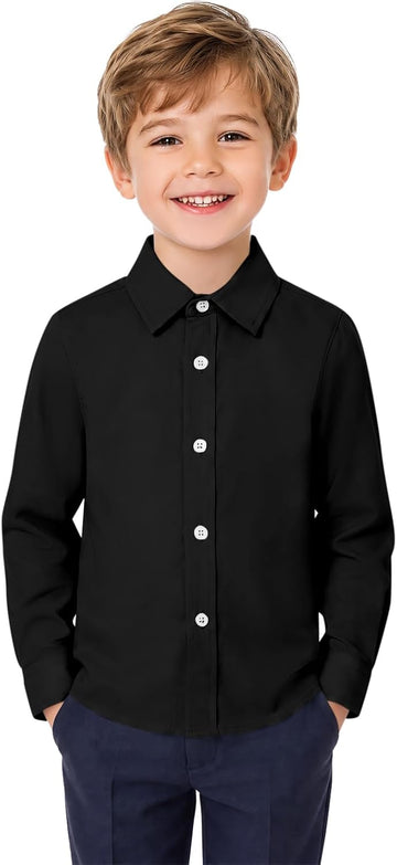 Toddler Baby Boy Long Sleeve Button Down Dress Shirts 9M