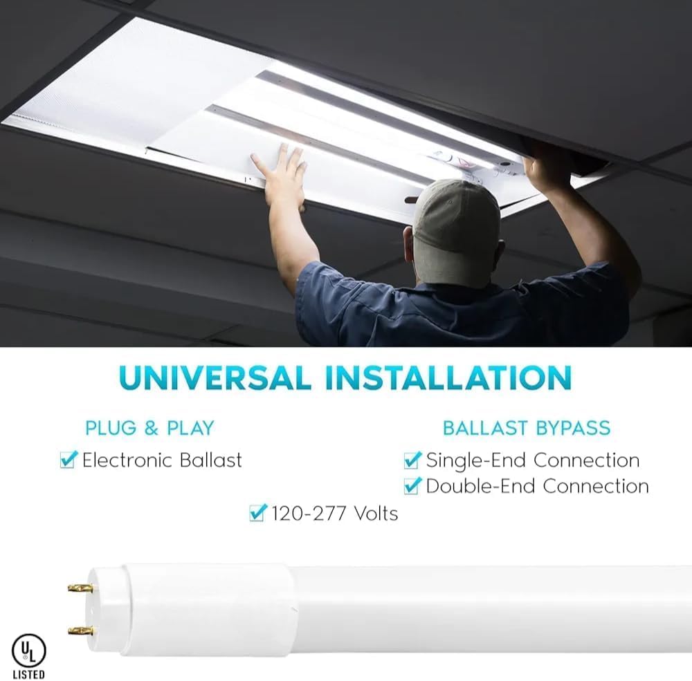 4FT T8 LED Tube Light, Type A+B, 12W/15W/18W/22W, 3000K | 4000K | 5000K | 6500K, Single and Double End Powered, Plug