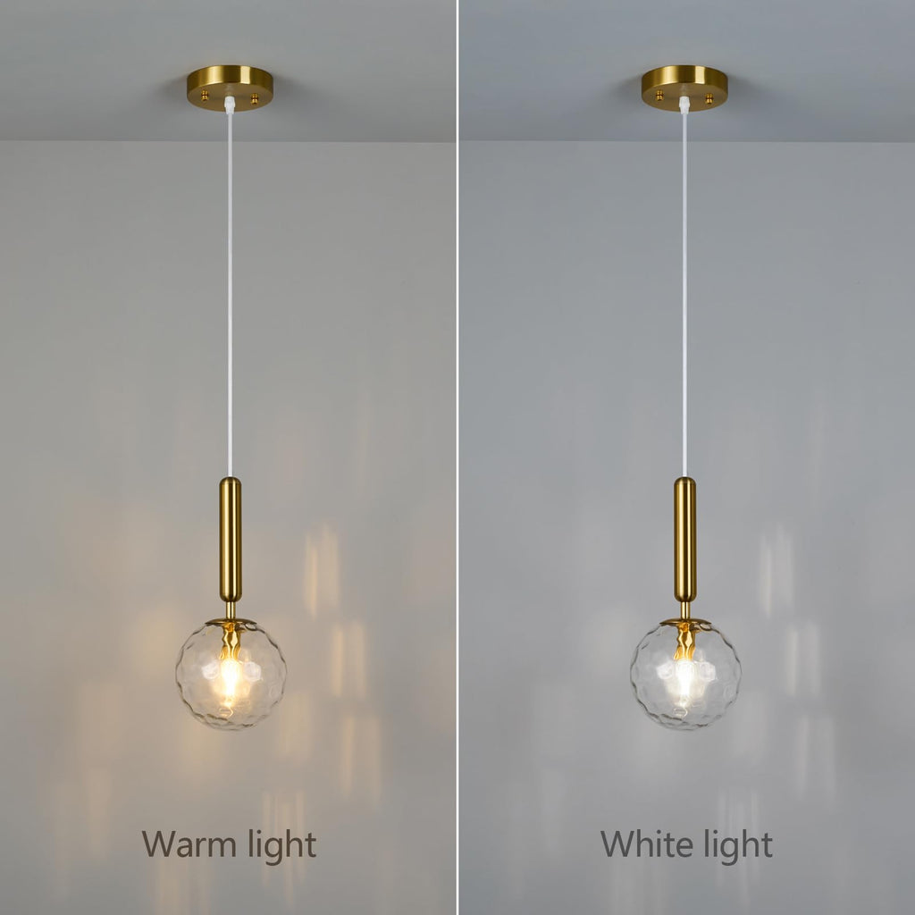 Modern Gold Pendant Light Hanging Fixture Light Island Mid Century with Globe Pendant Light Clear Glass Pendant