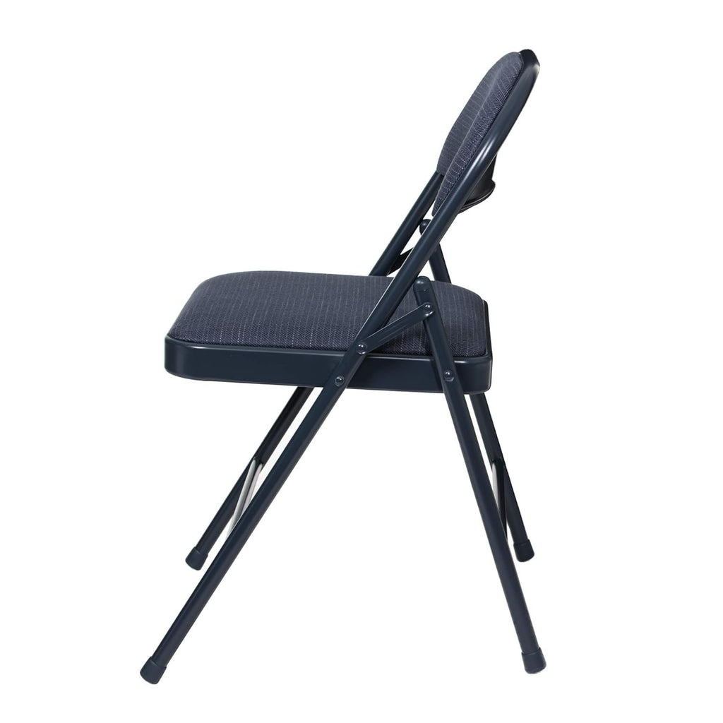 Series Premium Fabric Padded All Steel Folding Chairs, Comfort Cushioned Seat & Back for Meeting Office