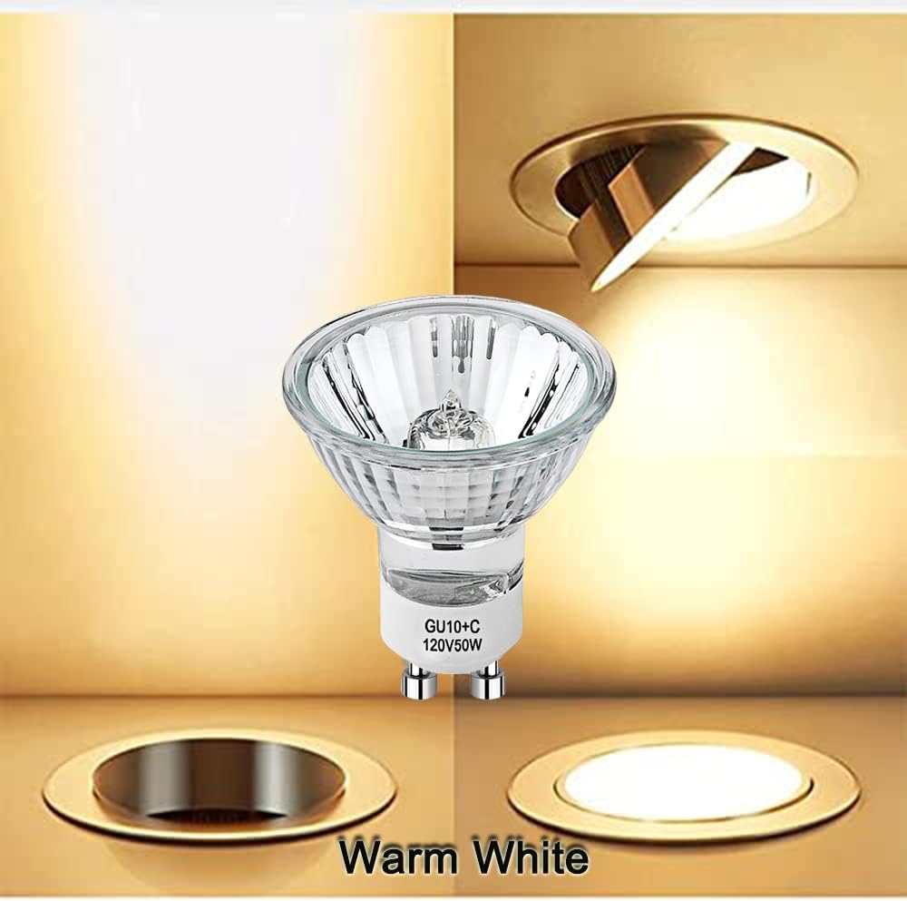 GU10 Halogen Light Bulbs,50W 110-130V Candle Warmer Lamp Bulb,6 Pack