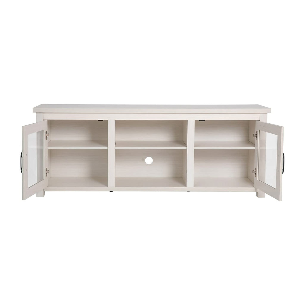 65" TV Stand, up to 80" TVs, White Wash