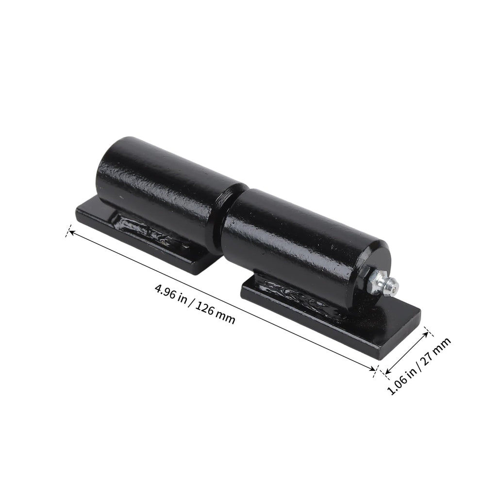 Barrel Gate Hinges, 5 Inch, 450 lbs Load Capacity, Black, 6-Pack