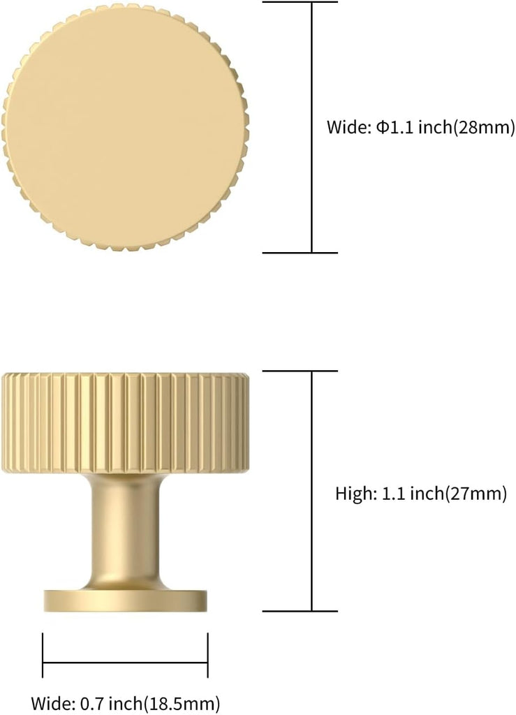 6 Pack Brushed Gold Kitchen Cabinet Knobs Dresser Knobs Drawer Knobs Cabinet Hardware Zinc Knobs Drawers 2250-K