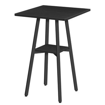 Bar Table, 2-Tier High Top Pub Table, Counter Height Table with Storage, Small Kitchen Dining Table, 36.6" High Bar