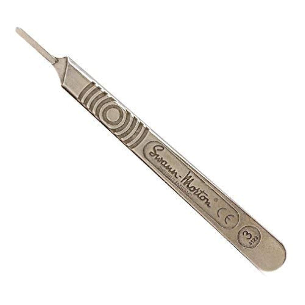 Swann Morton Scalpel Handle No. 3 - Stainless Steel Dermaplane Blade Handle