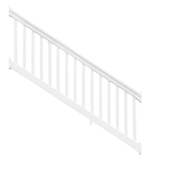 Yorkshire Stair and Deck Railing Kit - Vinyl Railing Kit for Decks, Porches, Balconies, and More, Versatile Stair