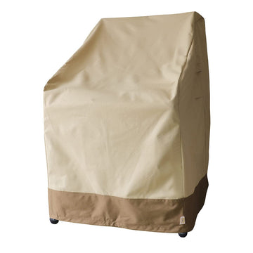 Patio Stackable Chairs Cover - Durable and Waterproof Large Outdoor Stacking Chairs Cover, Fits Stack of up to 8