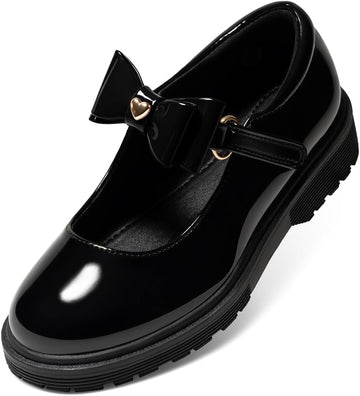 Girls Mary Jane Dress Shoes Bow Platform Loafers School Shoes