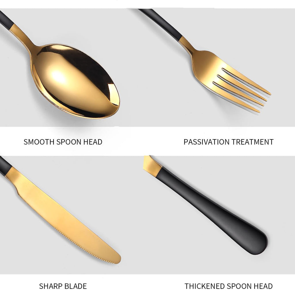 For 6, Include Dinner Knife,Dinner Forks,Dinner Spoons,Teaspoons,Silverware Set for 6, Dishwasher Safe