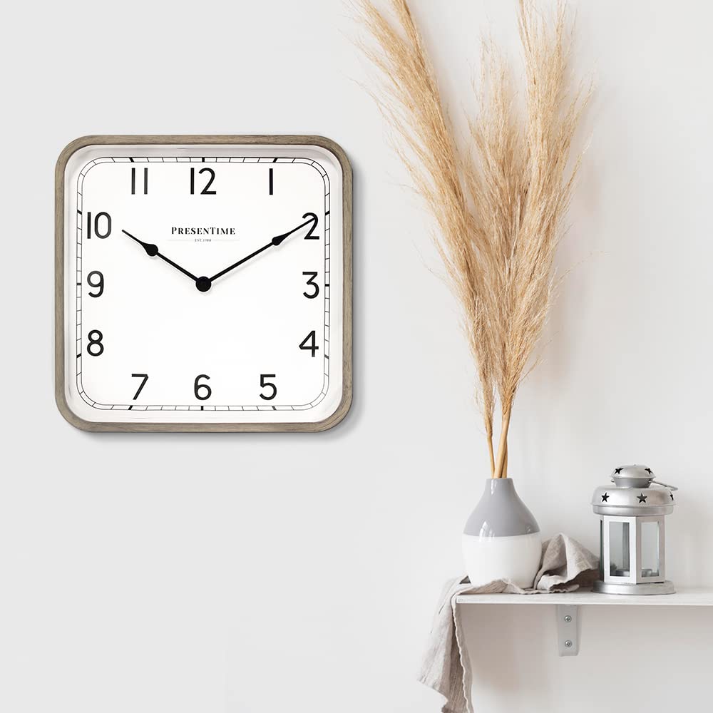 16" Anton Modern Farmhouse Square Clock