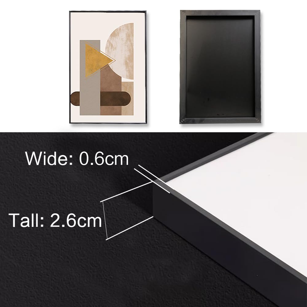 3Pcs Modern Brown Beige Geometric Abstract Framed Canvas Wall Art Decor