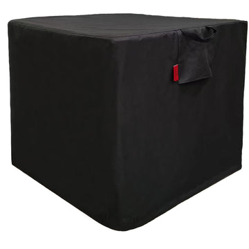 Outdoor Patio Fire Pits Cover with Waterproof Strips in Surrounding Joints, 600D Heavy Duty Square Fire Place Cover