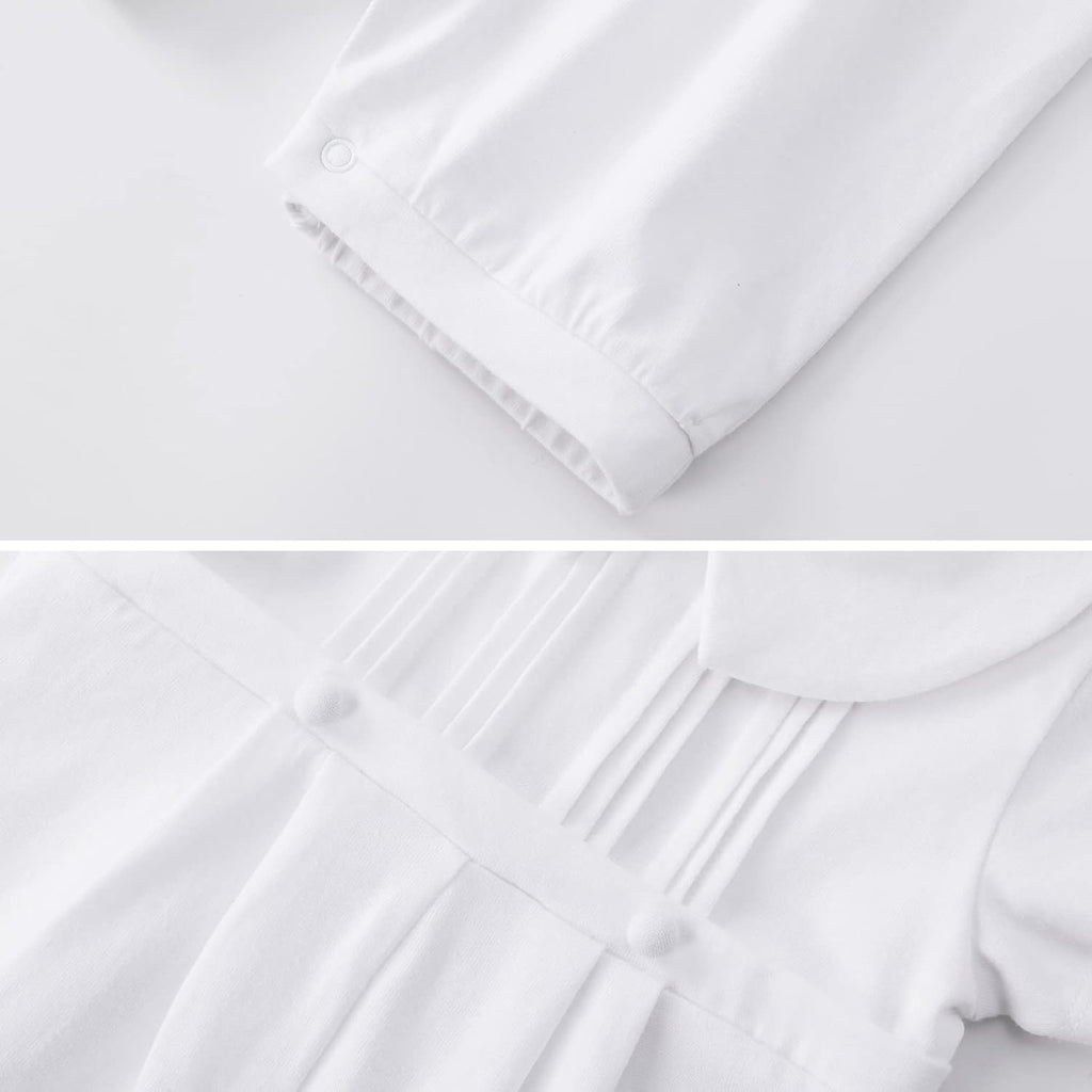 Baby Boy Baptism Outfit Cotton Romper