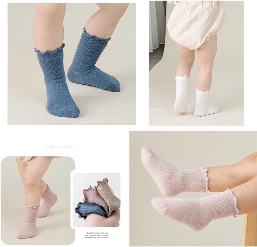 Toddler Girl Ruffle Socks Baby Girls Knee High Socks