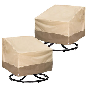 Patio Lounge Swivel Chair Cover Outdoor Furniture Covers Waterproof Fits up to 32W x 34D x35H inches, Outdoor Patio