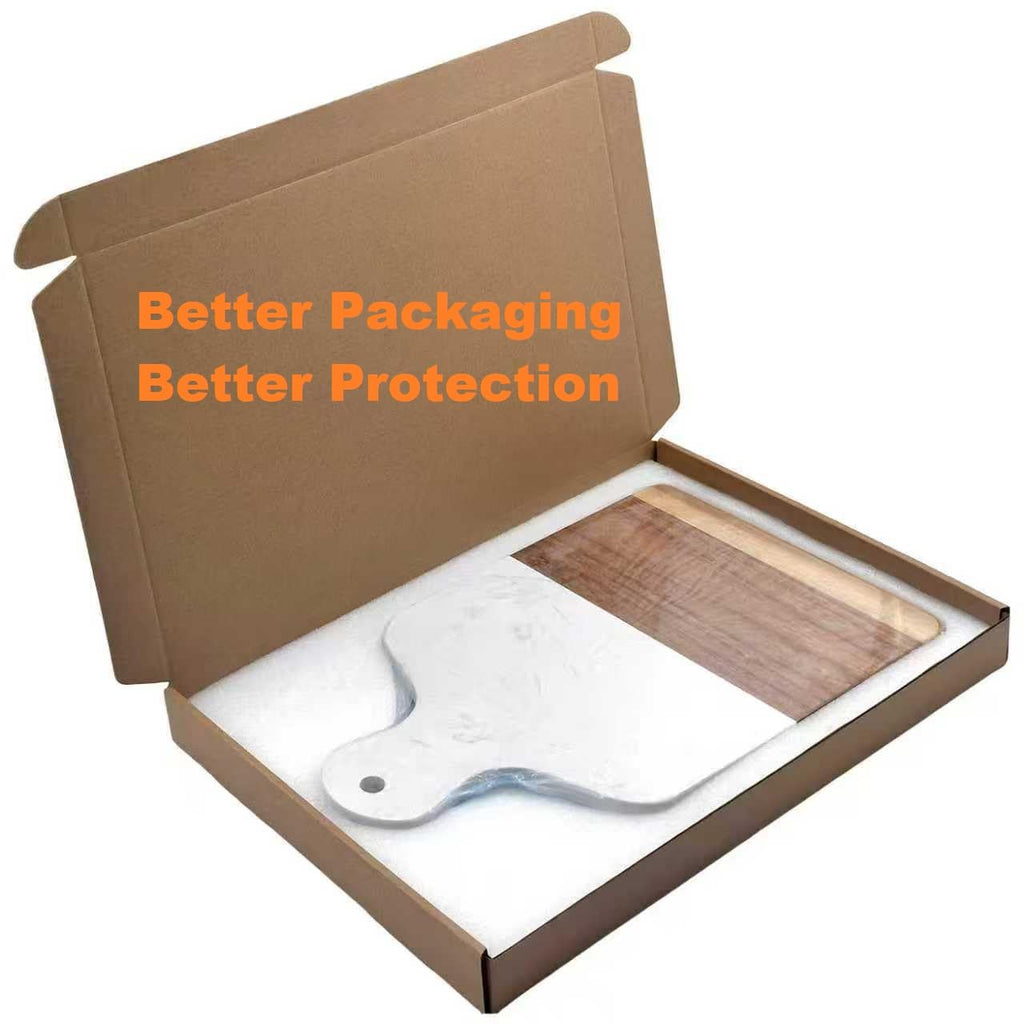 Cutting Board with Marble and Natural Wood,Serving Board for Steak Fruits with Handle,Chopping Board for Bread as