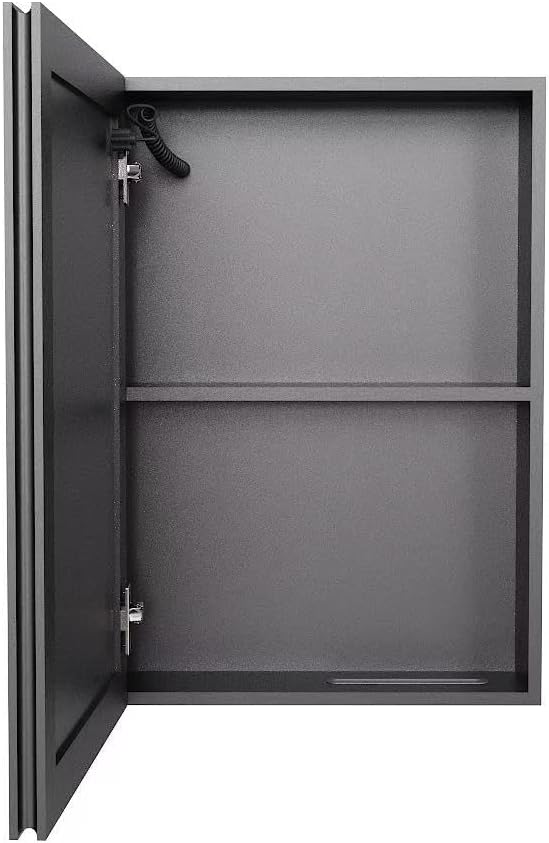 15.98" x 22.05" LED Bathroom Medicine Cabinet, Wall Mounted Mirror Cabinet with White LED Light, Anti-Fog Mirror