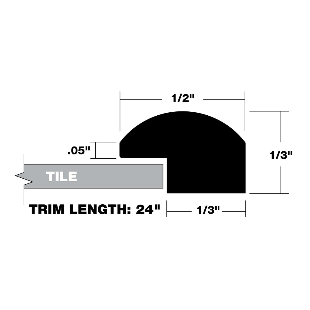 Backsplash Vinyl Trim Kit in Matte Brown