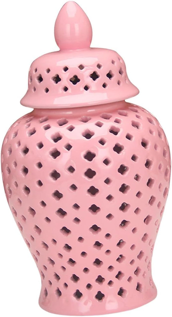 Ceramic Ginger Jar Ceramic Vase Porcelain Temple Jar Decoration Organizer Elegant Collection Decorative Jar for Table