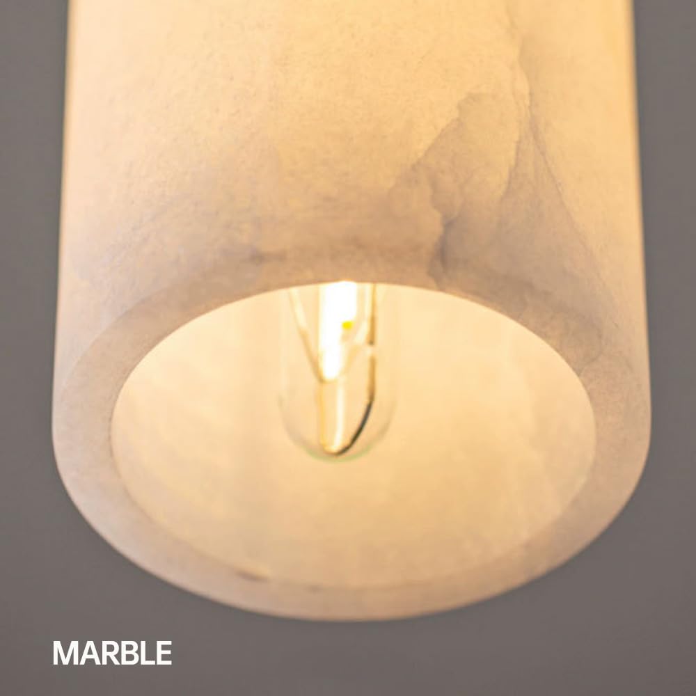 Gold Alabaster Wall Sconce Natural Marble Hanging Wall Light Dimmable E26