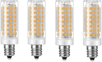 9W E12 LED Light Bulbs(4 Pack)-88 LEDs 2835 SMD E12 Ceramics Bi-Pin Base 100W Halogen Equivalent 3000K Warm White