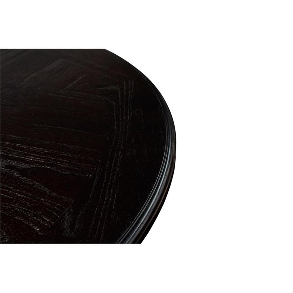 Gia 5-Piece Round Counter Height Set with 1 Dining Table and 4 Chairs, 42", Ebony